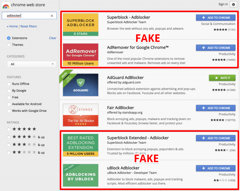 fake adblockers chromewebstore 1