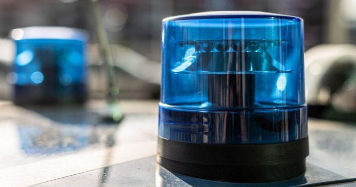 Blue fire service emergency light