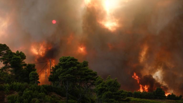 Heatwave temperatures rekindling wildfires in Varybobi