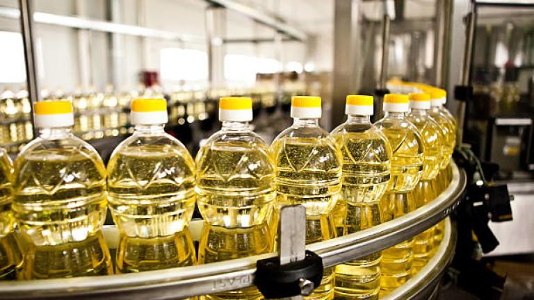 Factory for the production of edible oils. Shallow DOFF. Selective focus.