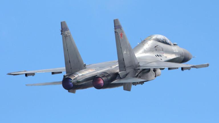 Sukhoi Su 30MKK of russian air force taking off at Zhukovsky.