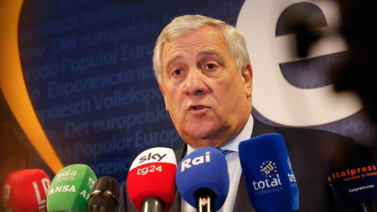 Italy's Minister for Foreign Affairs Antonio Tajani visits Brussels