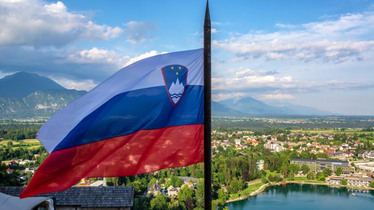 Slovenian Flag in Bled