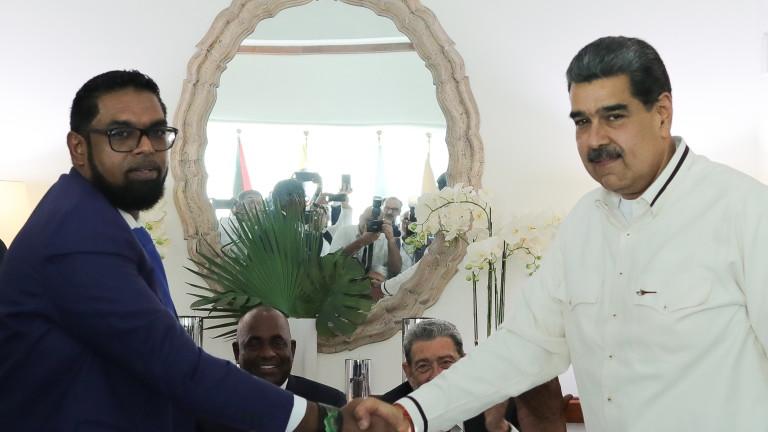 Presidents of Venezuela and Guyana meet on territorial dispute