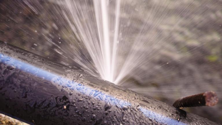 detail of broken pipe