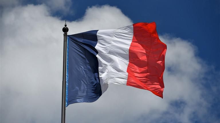 French flag, Paris, France.
