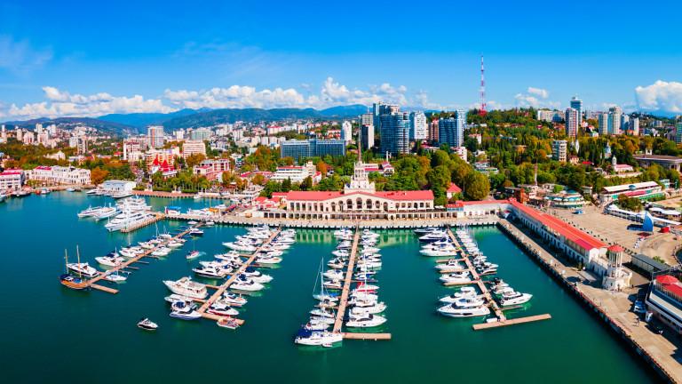 Sochi aerial panoramic view, Russia