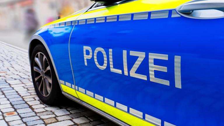 Polizei sign on a German police car