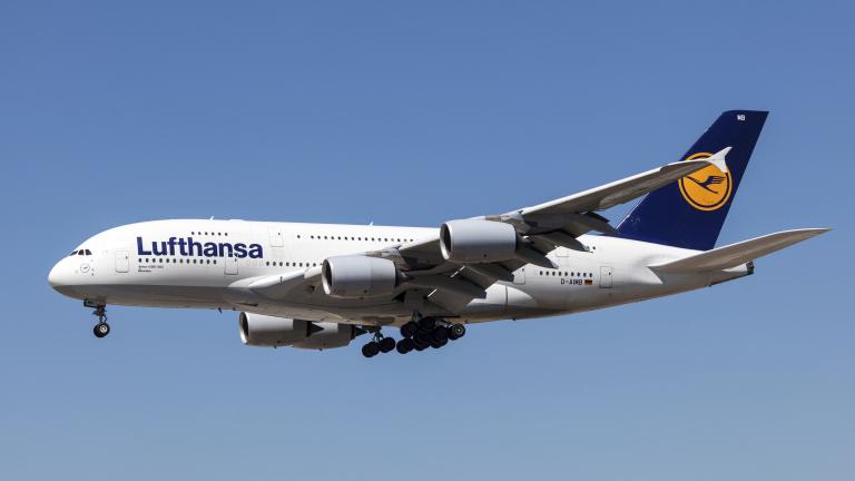 Airbus A380 800 of the Lufthansa airline
