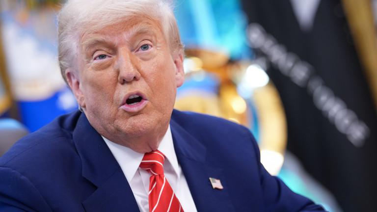 President Trump Holds Press Conference With Elon Musk in White House's Oval Office